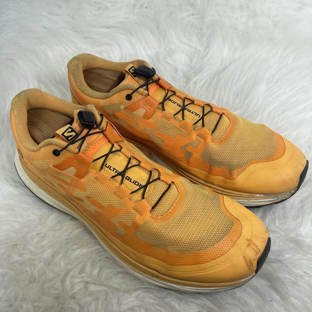 Salomon Ultra Glide Orange Running Sneakers size 11